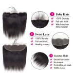 Bone Straight Human Hair Bundles With 13x4 HD Lace Frontal With Extensions Brazilian Weavings 3 Bundles With Closure for Women 6