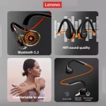 Original Lenovo X7 Air Conduction Headphone Wireless Bluetooth 5.3 Earphones Bone Conduction Sports Headset Outdoor EarHook Mic 5