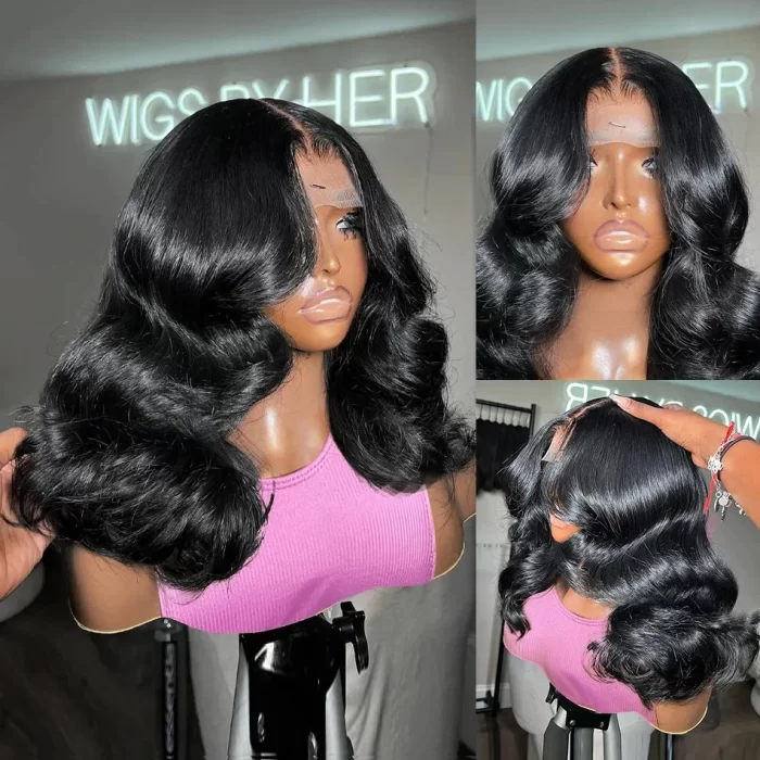 250% Transparent Short Bob Body Wave 13x4 13x6 Lace Front Human Hair Wigs Lace Frontal Glueless Ready To Wear 5x5 Closure Wig 3