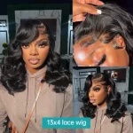 250% Transparent Short Bob Body Wave 13x4 13x6 Lace Front Human Hair Wigs Lace Frontal Glueless Ready To Wear 5x5 Closure Wig 5